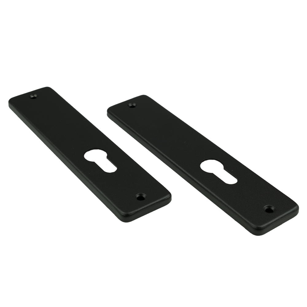 AMI Kortschild 180/41 RH Zkrg Profielcilinder 55 Zwart 9005 Str - 739134